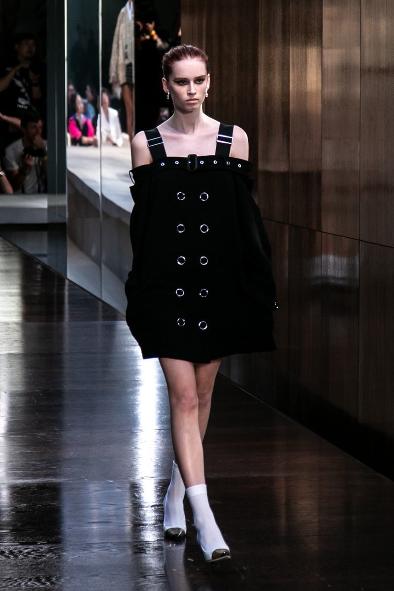 Riccardo Tisci Burberry Debut Runway Show SS19 Black Buckle Dress