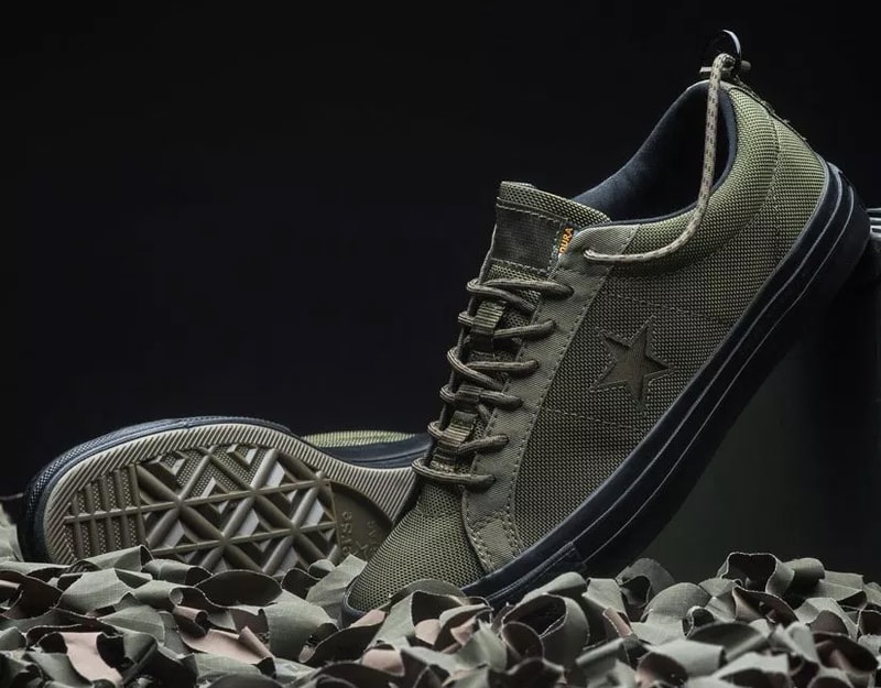 carhartt wip converse one star ox collab collection military green white black