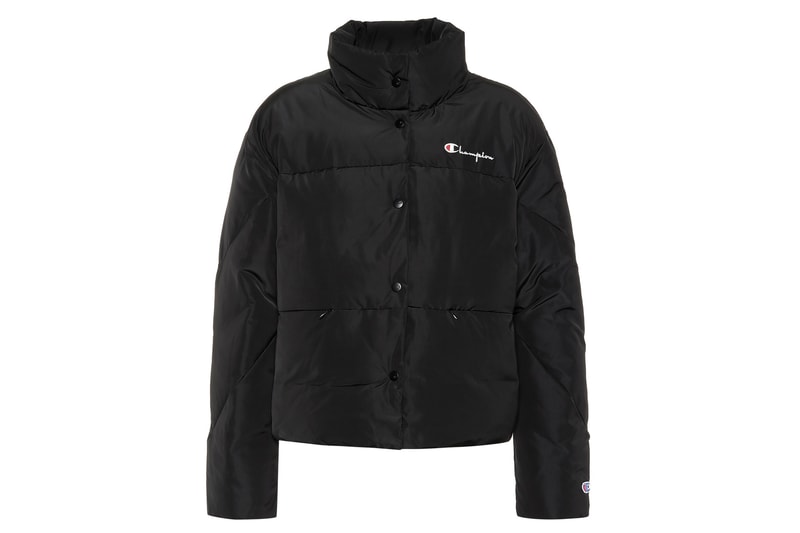 Champion Padded Logo Jacket Red White Blue Color-blocked Black