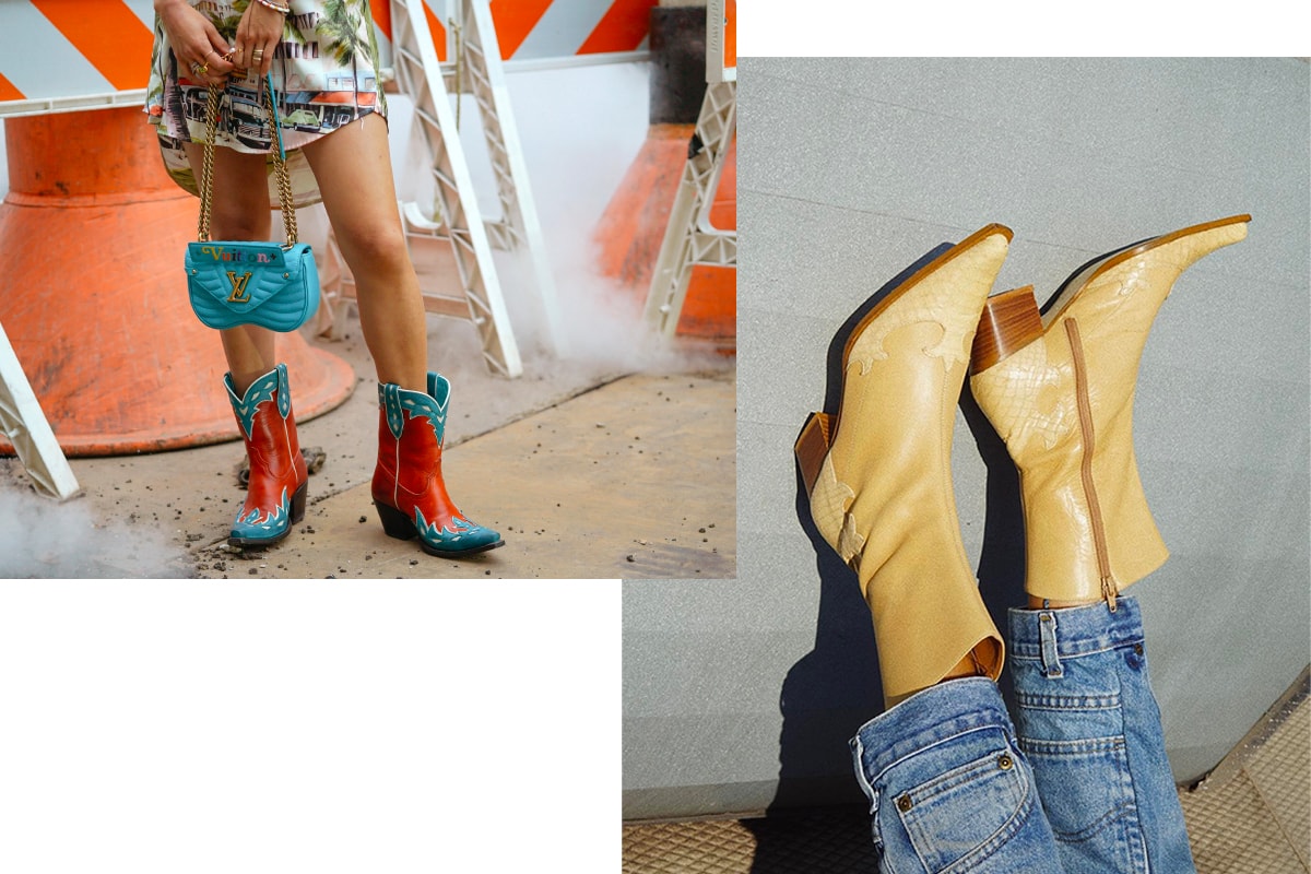 Resultado de imagen para cowboy boots street style neon