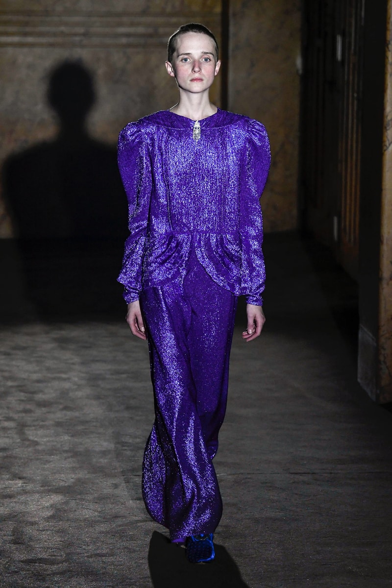 Gucci Alessandro Michelle Spring Summer 2019 Paris Fashion Week Show Collection Dress Purple