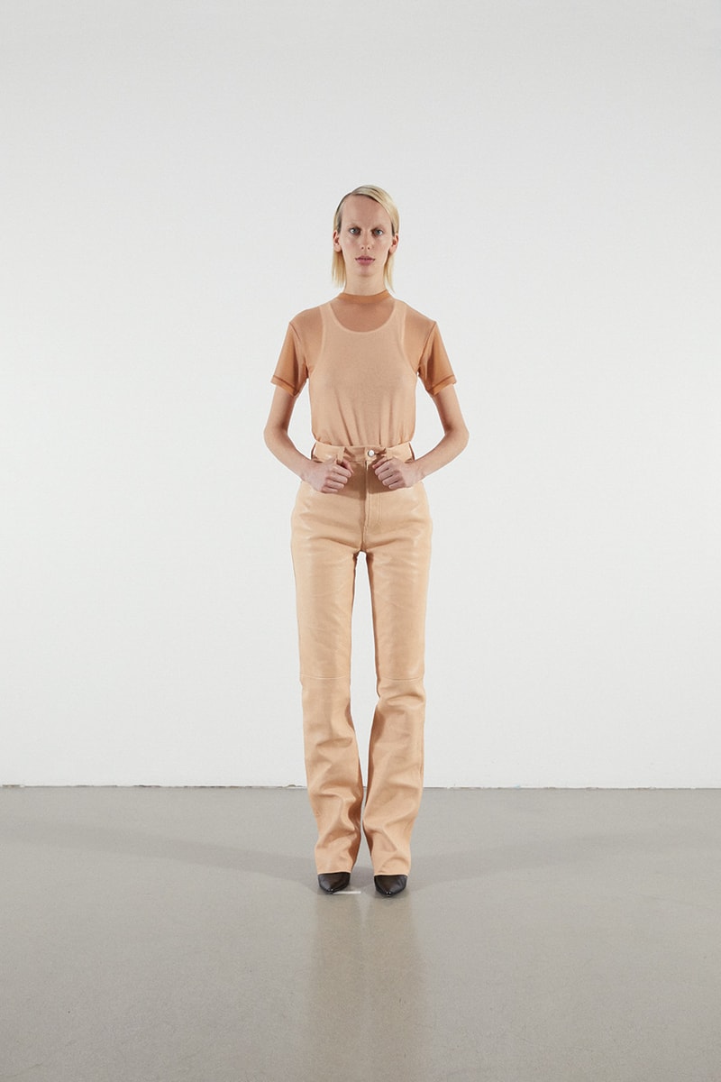 Helmut Lang Jeans Under Construction Capsule Lookbook Shirt Leather Pants Tan