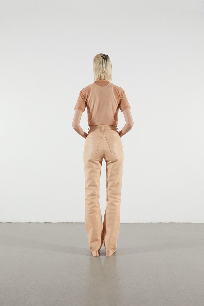 Helmut Lang Jeans Under Construction Capsule Lookbook T-shirt Leather Pants Tan
