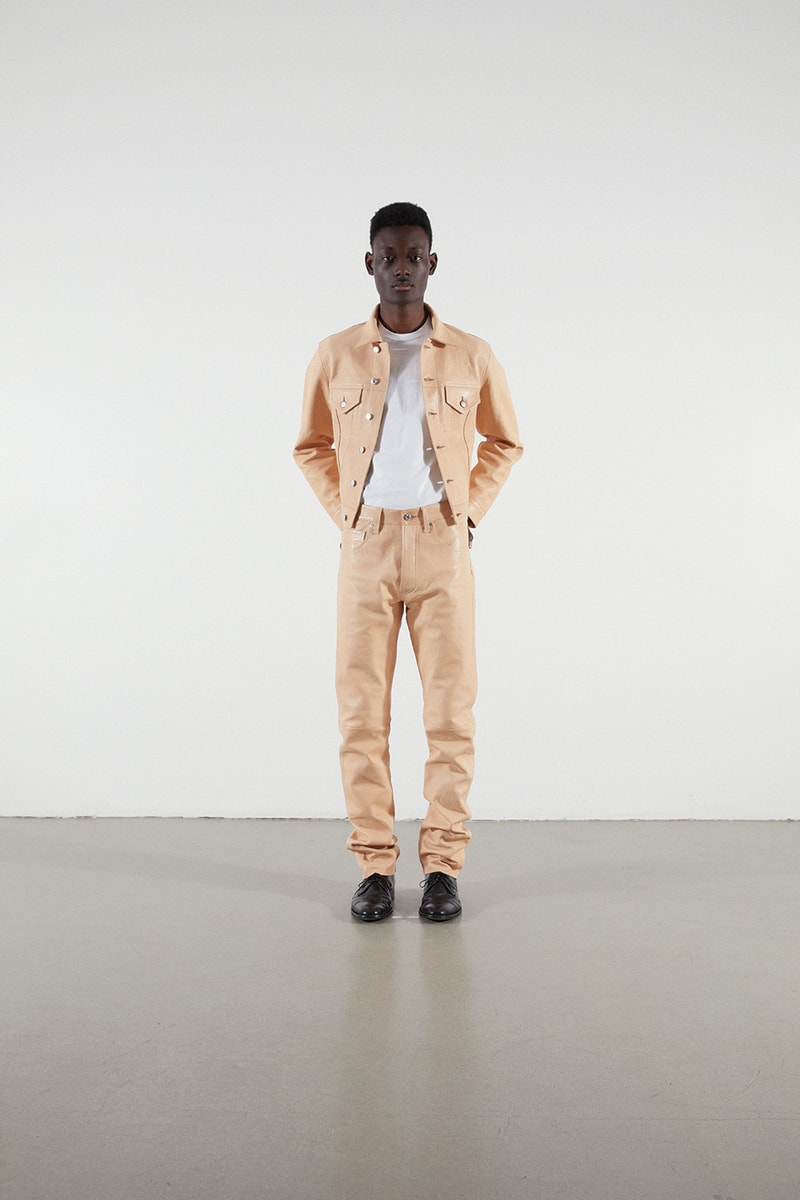 Helmut Lang Jeans Under Construction Capsule Lookbook Leather Jacket Pants Tan