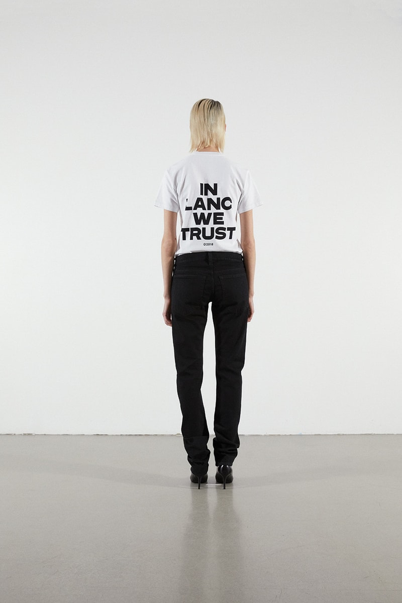 Helmut Lang Jeans Under Construction Capsule Lookbook T-shirt White Denim Black