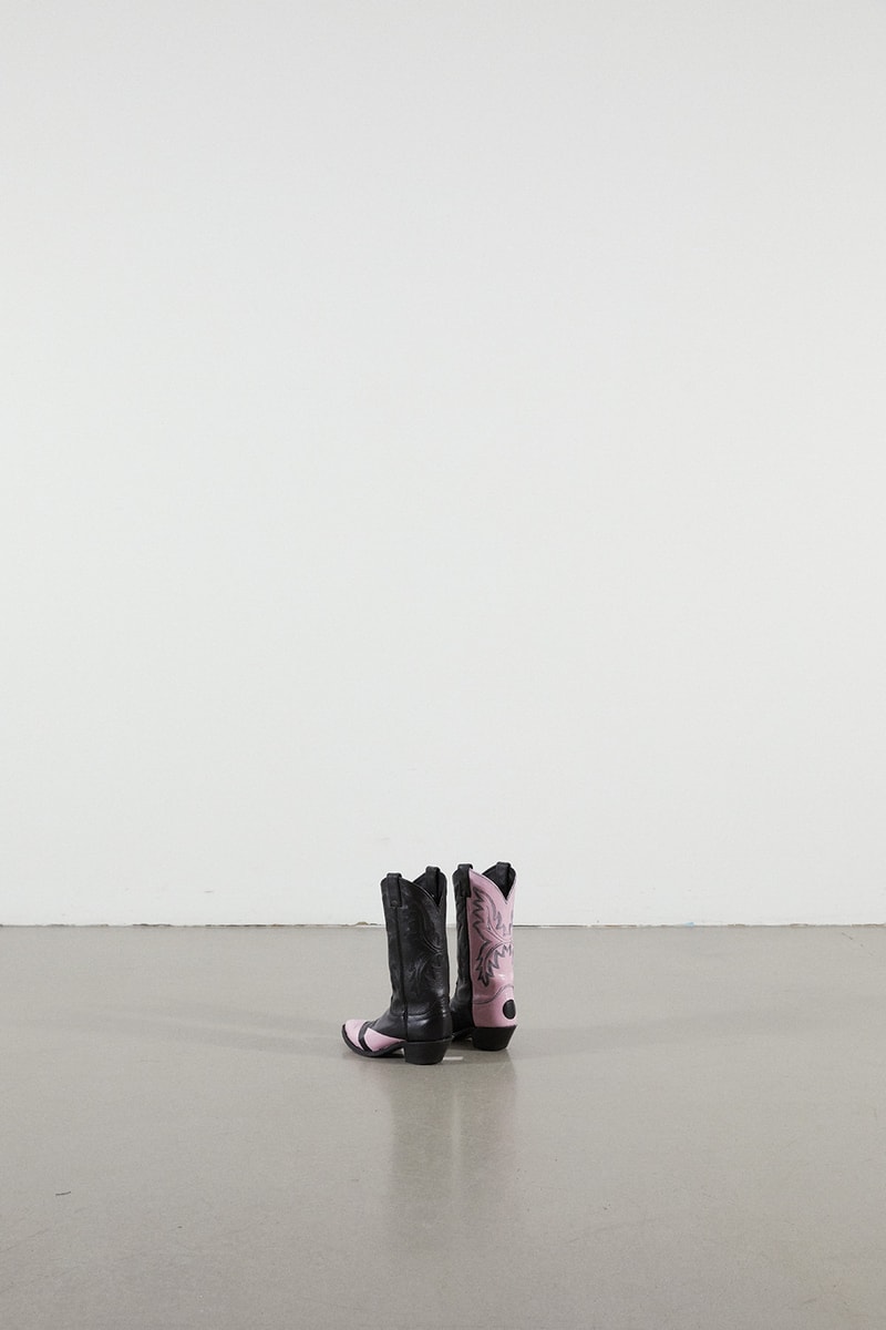 Helmut Lang Jeans Under Construction Capsule Lookbook Nocona Cowboy Boots Pink Black