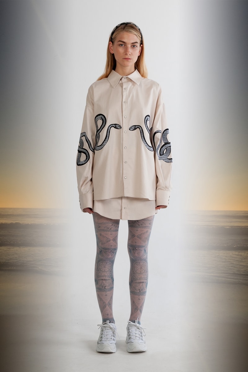Julia Seeman Fall/Winter 2018 Collection Lookbook Collared Shirt Tan