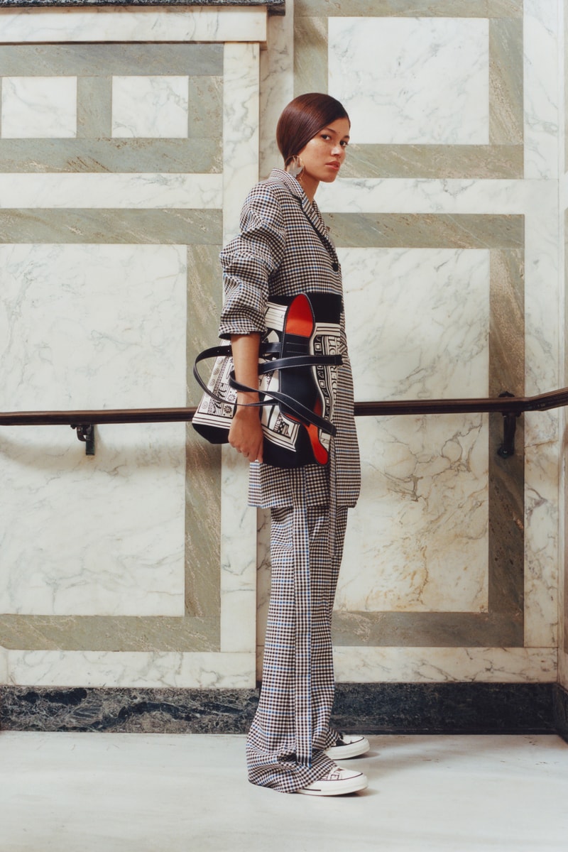 JW Anderson x Net-a-Porter Capsule Collection Blazer Trousers Plaid Tan Brown