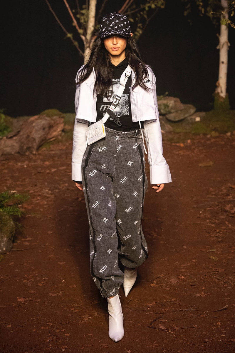 KITH 2018 Fall Winter NYFW New York Fashion Week Jacket White Hat T-shirt Logo Pants Black