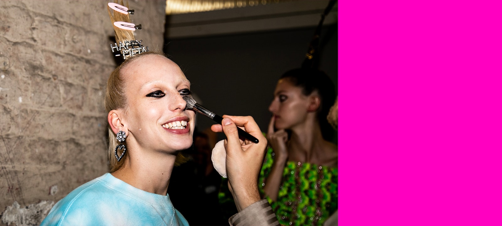 London Fashion Week SS19 Spring Summer 2019 LFW Hair Makeup Trends Beauty Ashely Williams Backstage