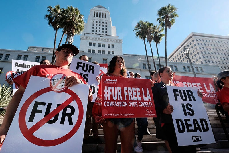 Los Angeles California Fur Free Protest