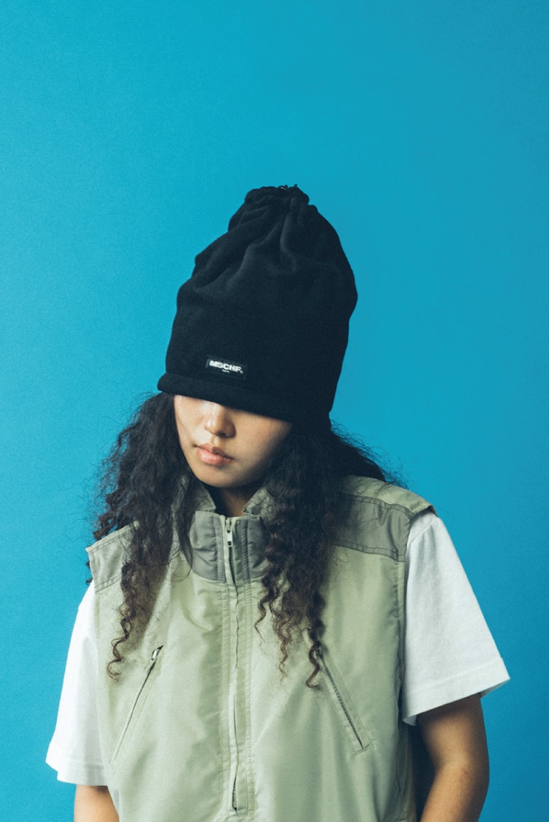MISCHIEF Fall/Winter 2018 Collection Lookbook Hat Black Vest Green