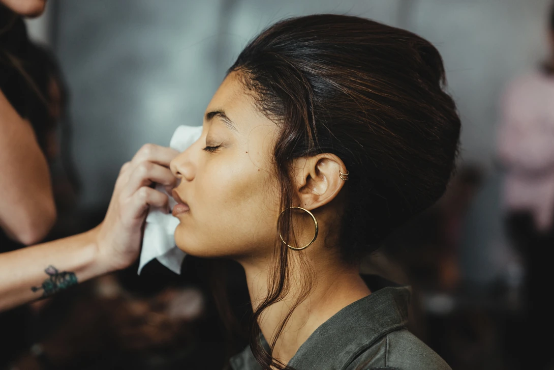 Rodarte Spring/Summer 2019 New York Fashion Week Backstage Roses Blue