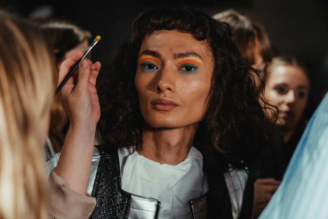 Rodarte Spring/Summer 2019 New York Fashion Week Backstage Roses Blue