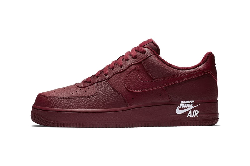 Nike Air Force 1 Logo Stamp Sneaker Sail White Team Red