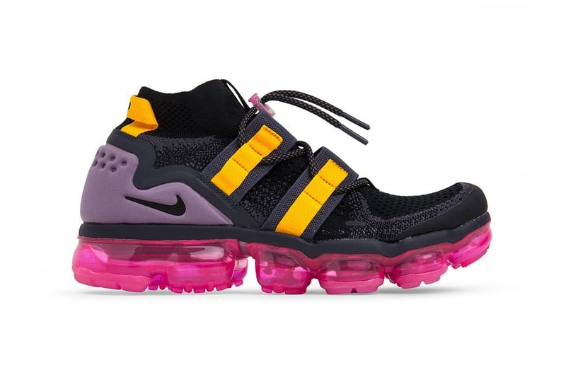 Nike Air VaporMax Flyknit Utility Black Gridiron Pink Blast