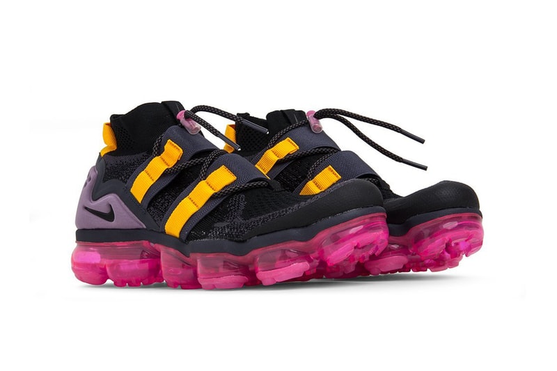 Nike Air VaporMax Flyknit Utility Black Gridiron Pink Blast