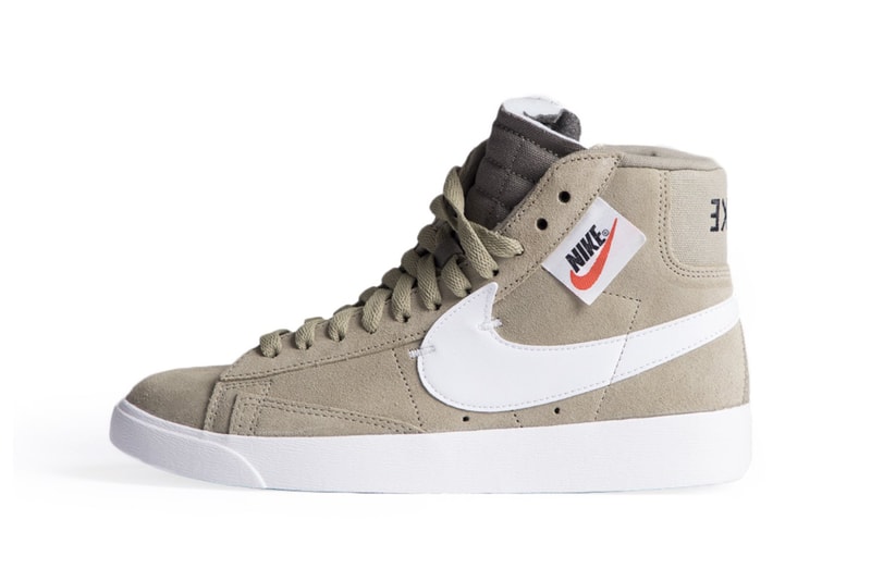 Nike Blazer Mid Rebel Pastel Pink Olive Green Black Women's Sneaker