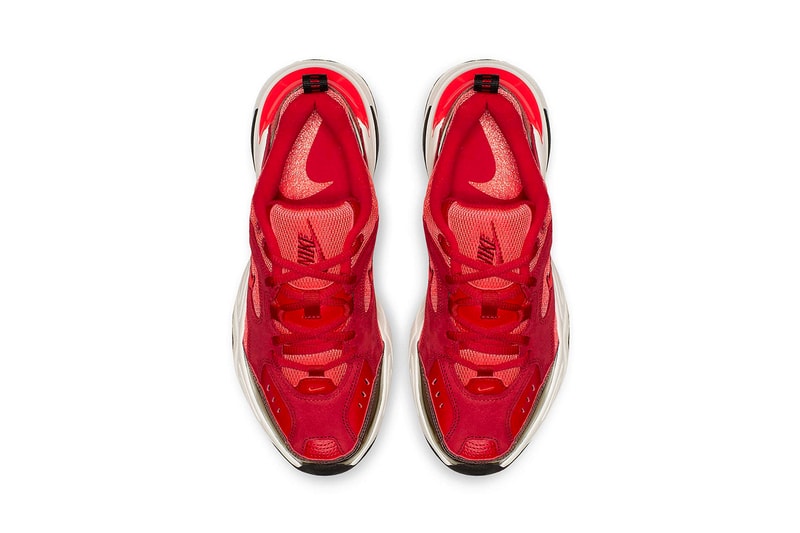 Nike M2K Tekno Arrives in "Red Suede" Chunky Dad Shoe Sneaker