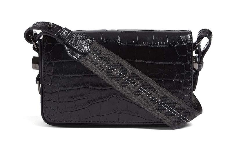 Off-White™ Patent Black Croc Shoulder Bag Virgil Abloh