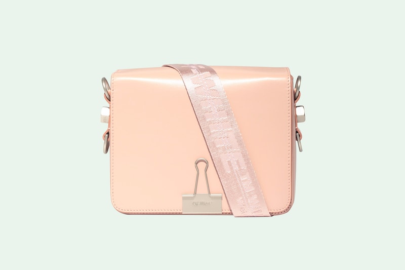 Off-White Virgil Abloh Selfridges Collaboration Industrial Belt Binder Clip Bag Pink Denim Jacket Sweater Hoodie