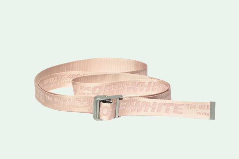 Off-White Virgil Abloh Selfridges Collaboration Industrial Belt Binder Clip Bag Pink Denim Jacket Sweater Hoodie