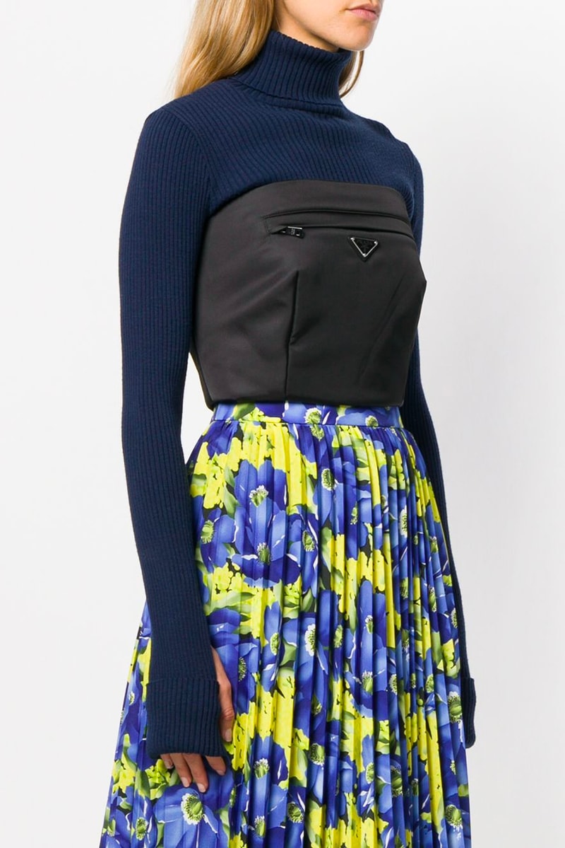 Prada Bustier Top Logo Black Fall Winter 2018