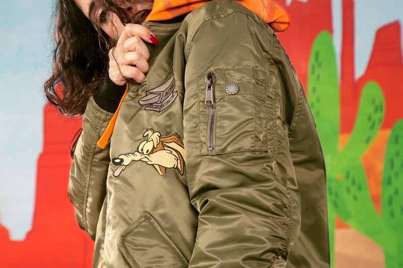 the hundreds looney tunes acme collaboration wile e coyote road runner cartoons hoodies bomber jackets