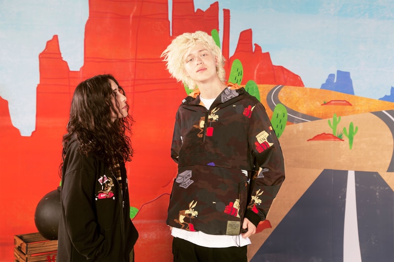 the hundreds looney tunes acme collaboration wile e coyote road runner cartoons hoodies bomber jackets
