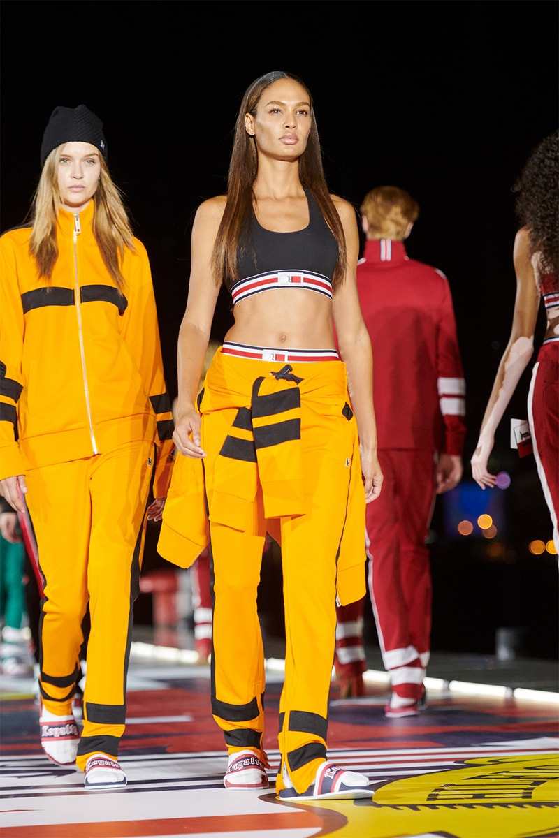 Tommy Hilfiger TommyNow Shanghai Runway Fashion Show Winnie Harlow Hailey Baldwin Josephine Skriver Lewis Hamilton