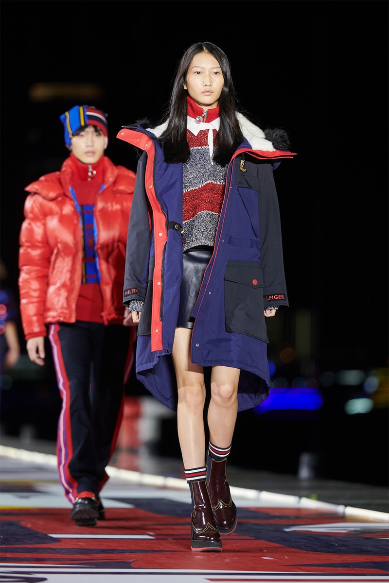 Tommy Hilfiger TommyNow Shanghai Runway Fashion Show Winnie Harlow Hailey Baldwin Josephine Skriver Lewis Hamilton