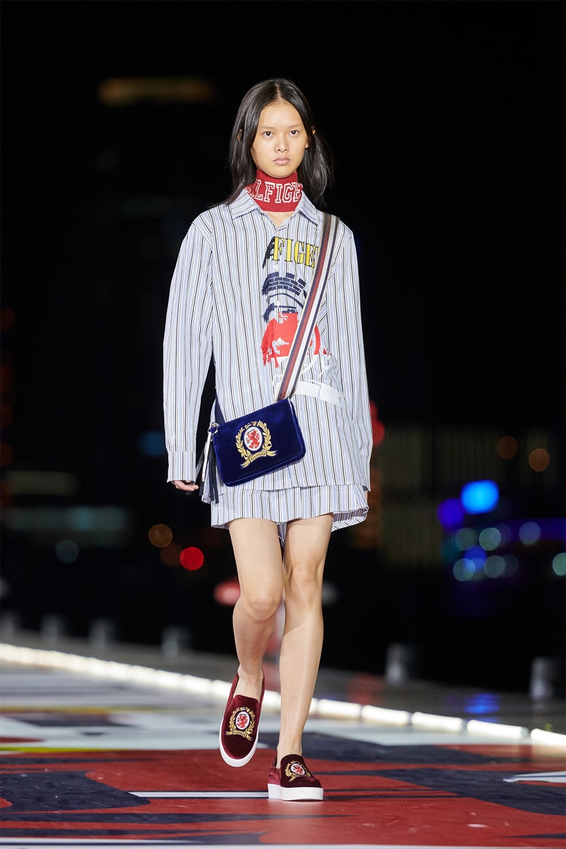 Tommy Hilfiger TommyNow Shanghai Runway Fashion Show Winnie Harlow Hailey Baldwin Josephine Skriver Lewis Hamilton