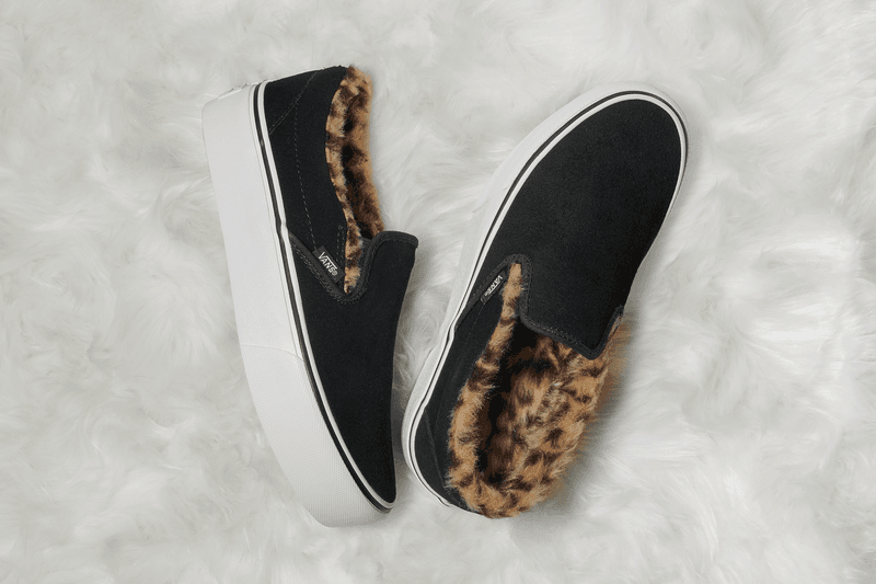 Vans Fuzzy Leopard Authentic Platform 2.0 Classic Slip On