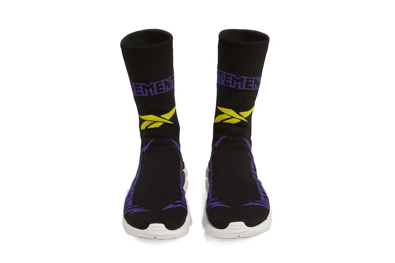 Vetements Reebok Sock Sneaker Collaboration Design Fashion Shoe Black Pattern Design