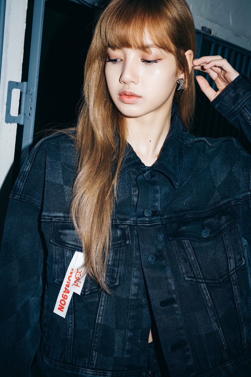 X-Girl Nonagon Blackpink Lisa Campaign Collaboration K-Pop Denim Jacket Logo