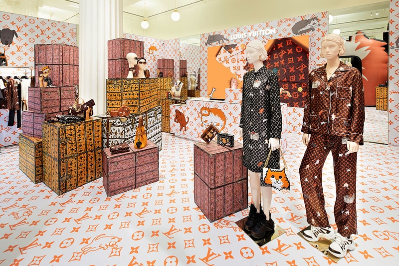 Louis Vuitton  Grace Coddington Cat Catagram Collection Pop-up Selfridges London