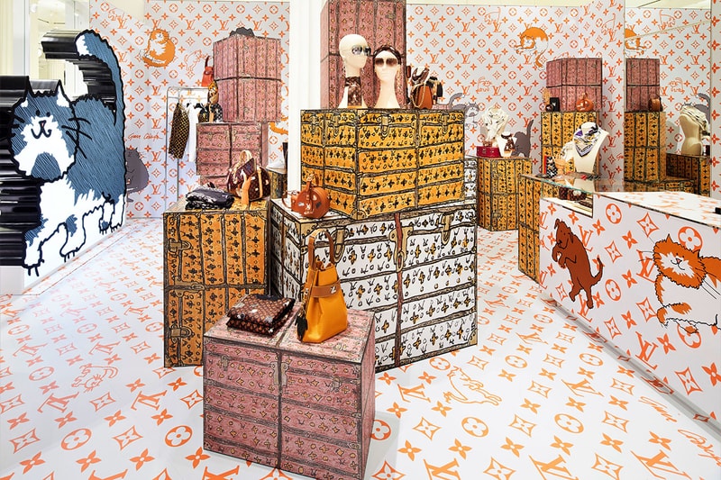 Louis Vuitton  Grace Coddington Cat Catagram Collection Pop-up Selfridges London