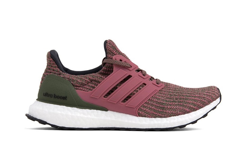 adidas UltraBOOST Trace Maroon Sneaker Flyknit Sneaker Boost Sole Red Green 