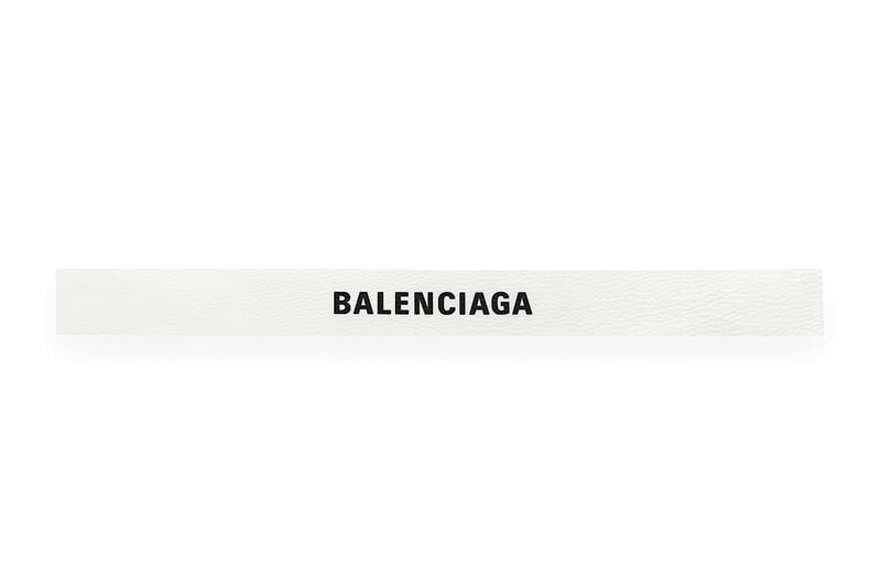 Balenciaga Monochrome Logo Belt White Black