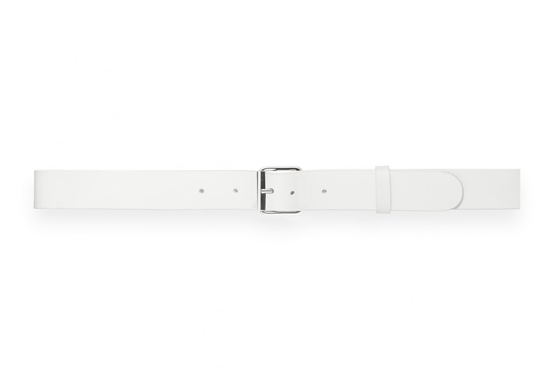 Balenciaga Monochrome Logo Belt White Black