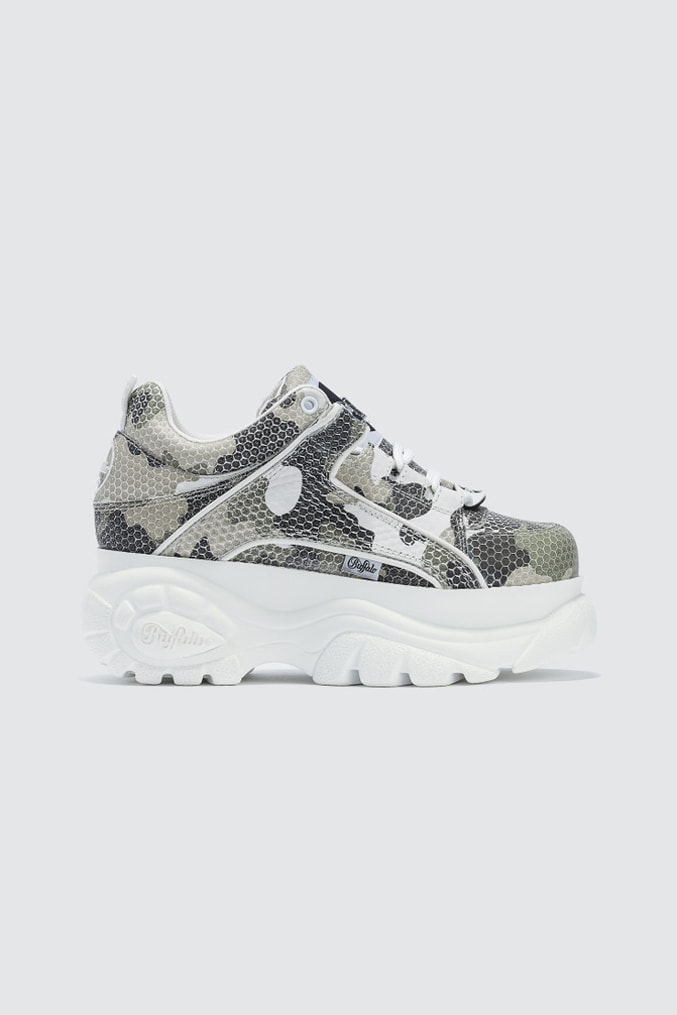 Buffalo London Camouflage Platform Sneakers White