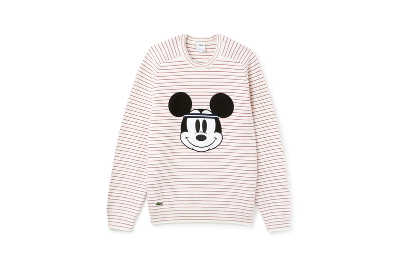 Disney x LACOSTE Capsule Collection Mickey Mouse Sweatshirt Grey Red