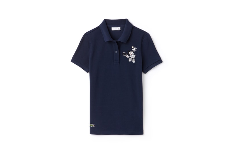 Disney x LACOSTE Capsule Collection Minnie Mouse Collared Shirt Blue