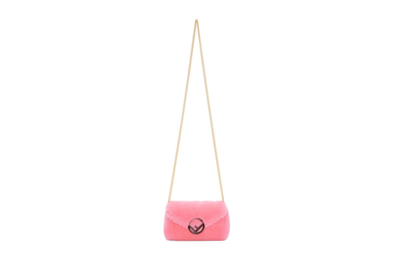 Fendi Shearling Belt Bag Pink