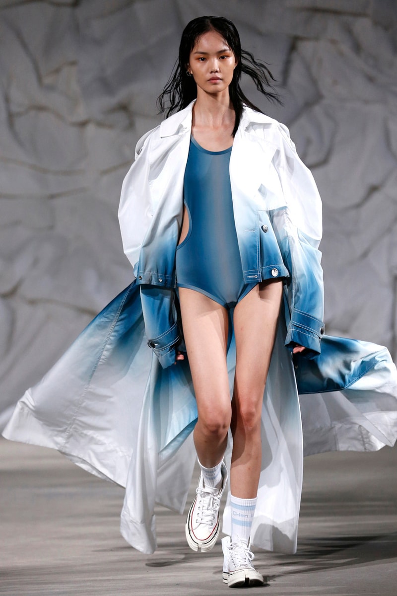 Feng Chen Wang x Converse Chuck Taylor All Star Spring Summer 2019 Collaboration White Jacket Bodysuit Navy