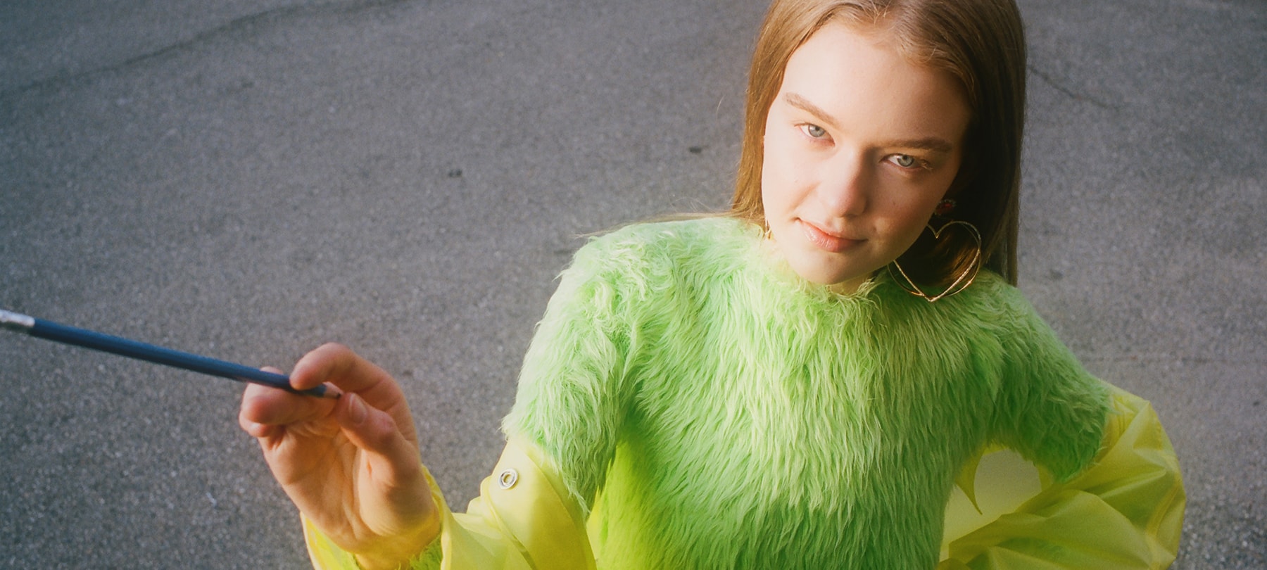 Halloween Editorial Sabrina the Teenage Witch Spellman 90s TV Series Television Netflix Walk of Shame Jacket JIWINAIA Earrings Balenciaga Sweater Green