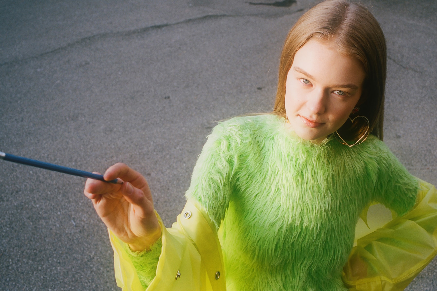 Halloween Editorial Sabrina the Teenage Witch Spellman 90s TV Series Television Netflix Walk of Shame Jacket JIWINAIA Earrings Balenciaga Sweater Green