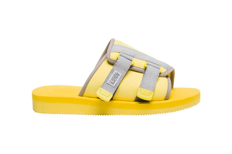 Tyler the Creator Golf SUICOKE KAW-CAB Sandals Mocha Lemon Yellow 