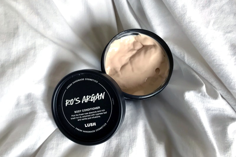 Lush Cosmetics Ros Argan Body Conditioner Review Moisturizer Shower Gel