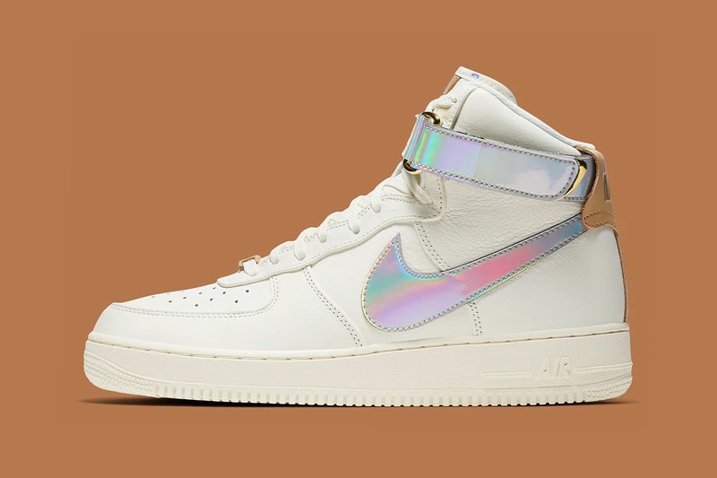 nike air force 1 high nai ke holographic iridescent shanghai the bund china